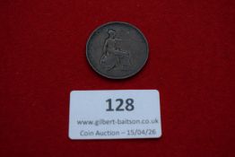 William IV penny dated 1831. Worn.