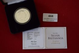 2014 Silver Britannia £2 coin, .999 fine silver, in fitted case with certificate of authenticity.