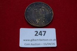 Germany, Brunswick–Wolfenbüttel thaler, 1819. Bust of Georg IV right; reverse crowned arms and