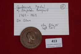 Centenary medal of Napoleon Bonaparte (1769–1869), bronze, 50mm.