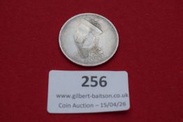 Egypt silver 2 piastres, early 20th century. Tughra and ornate floral reverse.