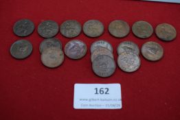 Mixed group of British bronze coins including farthings and halfpennies, mainly George V and