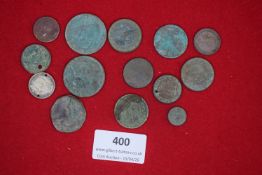 Group of mainly 19th century copper coins, varied condition.