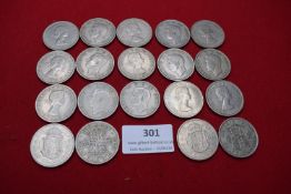 Group of British halfcrowns, George VI and Elizabeth II types, including 1946–1967 issues. Fine to