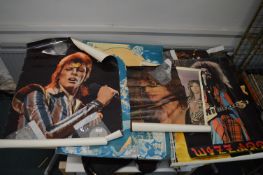 Vintage Posters Including David Bowie, Rod Stuart, etc.