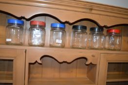 6x Small Vintage Sweetshop Jars