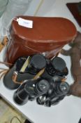 2x Pair of Vintage Binoculars by Swift and Shallow