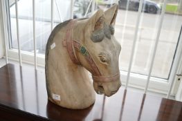 Carved Wooden Horse Head