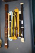6x Recorders and a Carved Wooden Flute