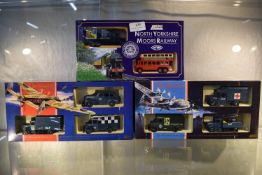 3x Lledo Multi Car Sets Including RAF and Railway