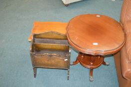 Occasional Table and 2x Newspaper Racks