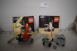 Lego 886 Space Buggy and Lego 6822 Space Digger Sets (no boxes)