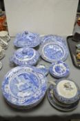 Blue & White Pottery Including Spode