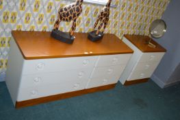 Stag White Six Drawer Storage Unit, and a Three Drawer Chest