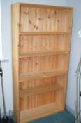 Solid Pine Five Tier Bookshelf