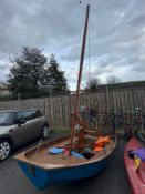 Mirror Sailing Dinghy with Rigging, Sails, Sail Number 47318 and Buoyancy Aids