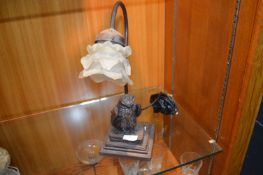 Polyresin Owl Lamp with Frosted Shade