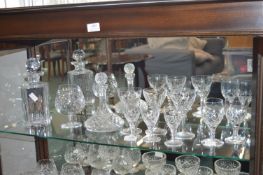 Cut Glass Lead Crystal Decanters, Wine Glasses, etc.