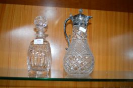 Lead Crystal Claret Jug and Decanter