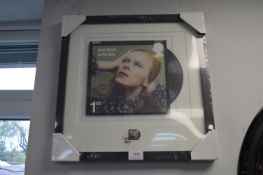 Framed David Bowie Royal Mail Stamp Art Album Cover “Hunky Dory” No. 715/950 in Sealed Packaging