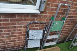 2x Folding Aluminium Steps