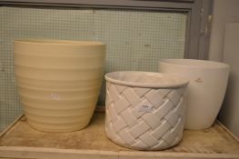 3x Large Pottery Planters