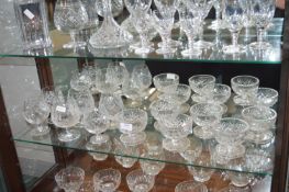 Cut Glass Lead Crystal Dessert and Brandy Glasses