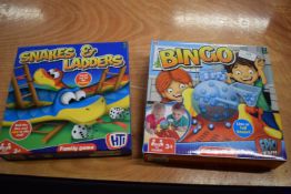 Kid’s Bingo, and Snakes & Ladders
