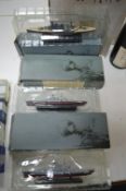 3x Model Battleships