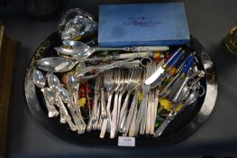 Tray of EPNS Cutlery etc.