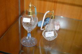2x Glass Scent Bottles