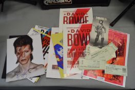 Reproduction David Bowie Mini Posters plus Ephemera