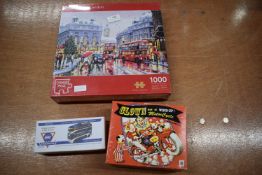 Christmas in London 1000pc Jigsaw Puzzle, Clown on a Motorcycle Windup Toy, and Hull Coronation