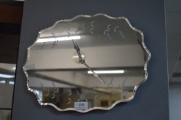 Retro Style Bevelled Edge Mirror Clock