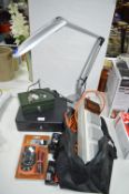 2x Cash Boxes, Outdoor Extension Lead, Multimeter, etc.