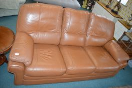 Leather Three Seat Sofa