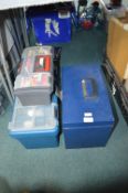 2x Storage Tidies and 1x File Box with Contents