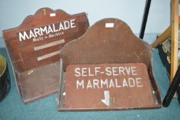 2x Vintage Marmalade Self Service Honesty Trays
