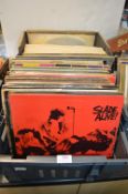 Record Case and Box of 12” LP Records Including 70’s Rock and Pop, etc.