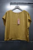 *Traffic People Gold Satin Finish Crinkle Cat Sleeve Top Size: XL, RRP: £45