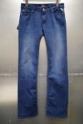 *Replay Dark Blue Power Stretch Denim New Luz Boot Cut Jeans Size: 32x32, RRP: £150