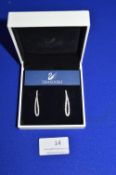 Swarovski Crystal Hoop Drop Earrings (boxed with packaging)