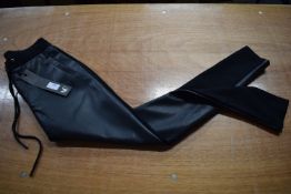 *NU Black April Jeggings with PVC Front Size: S, RRP: £90