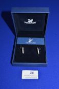 Swarovski Crystal Oval Hoop Earrings (boxed with packaging)