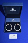 Swarovski Crystal Hoop Earrings & Matching Necklace (boxed with packaging)
