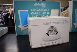 Osalis Rechargeable Wake and SAD Light, and an Intelligent Sensor Light Clock