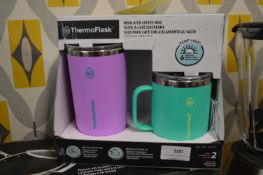 *Thermo Flask 2pc Coffee Mug Set
