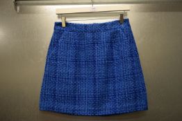 *French Connection Blue Textured Weave Skirt Size: 10, RRP: £55