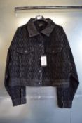 *Armani Exchange Black Denim Monogram Jacket Size: XL, RRP: £195