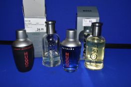 *4x Hugo Boss for Men Part Used Testers